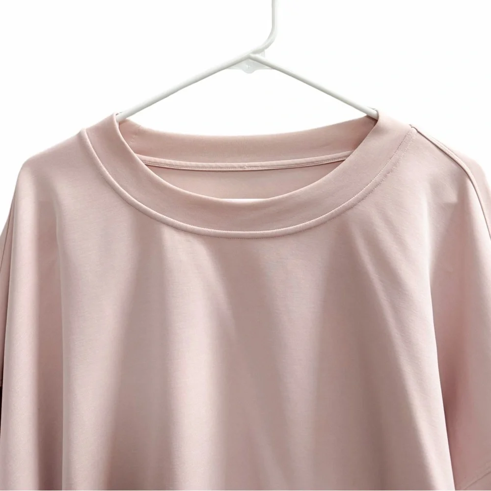 LULULEMON Perfectly Oversized Cropped Crew Softstreme Sweatshirt Pink Size 14